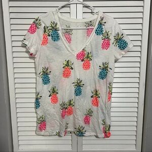 Merona pineapple v neck shirt